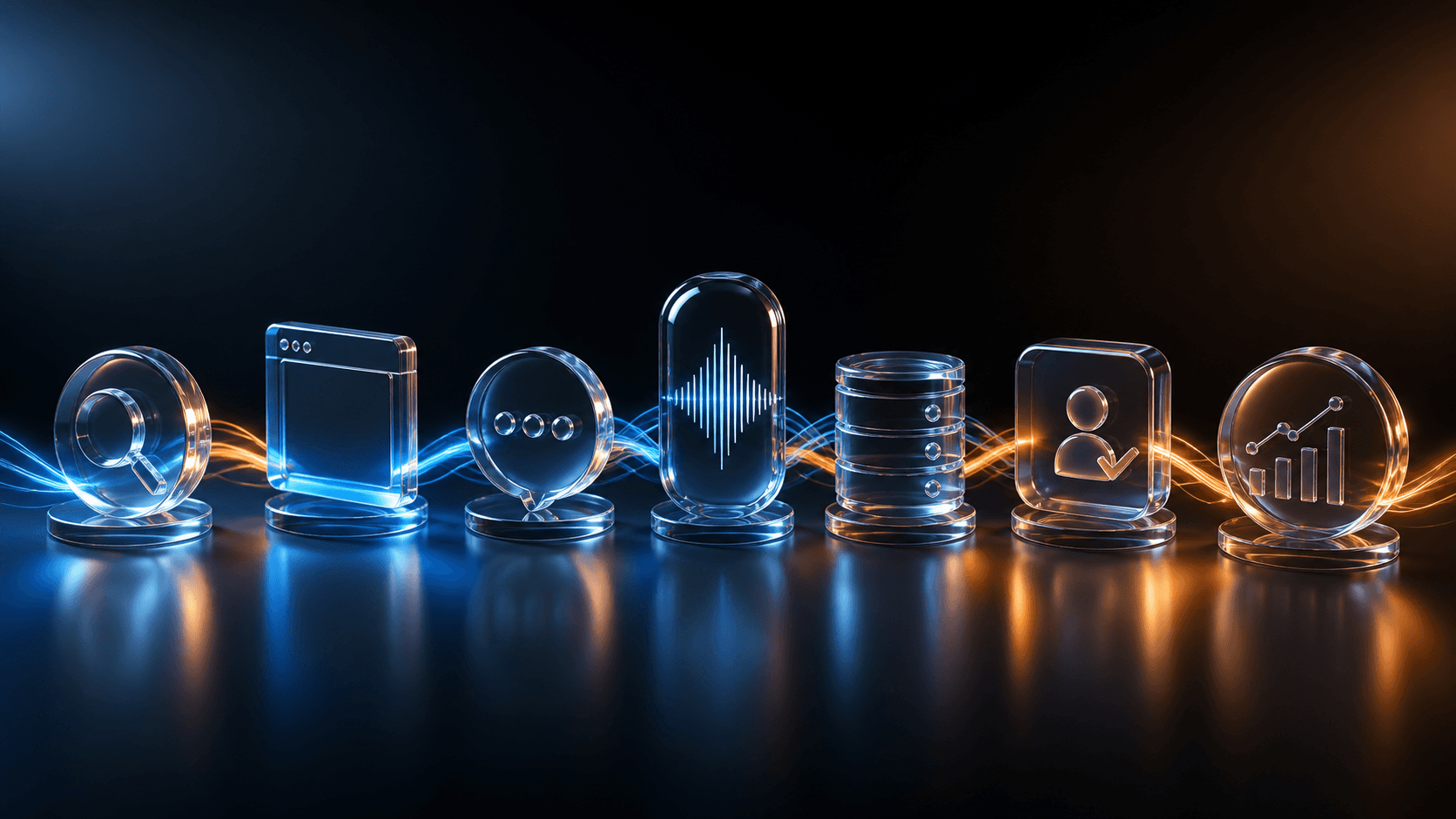 Premium connected customer journey system visual