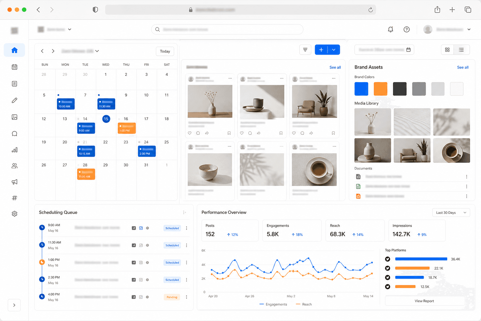 Social Content Engine representative interface